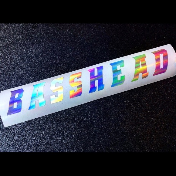 BASSHEAD Holographic Vinyl Sticker - Picture 1 of 1